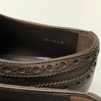 ルイヴィトン グレインレザー ウイングチップ レースアップシューズ ST1019 メンズ サイズ6.5M ブラウン Louis Vuitton 約25.5cm【PTM2】