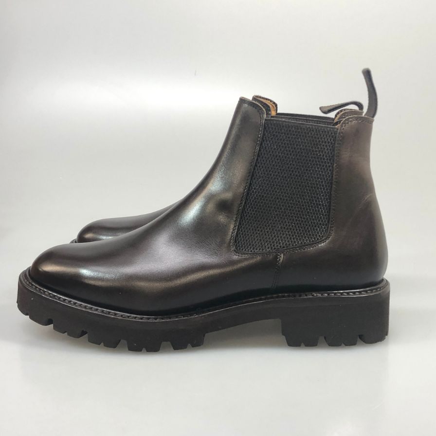 バーウィック サイドゴアブーツ 446 ブラック サイズ7 メンズ Berwick 約26.0cm【AFD15】