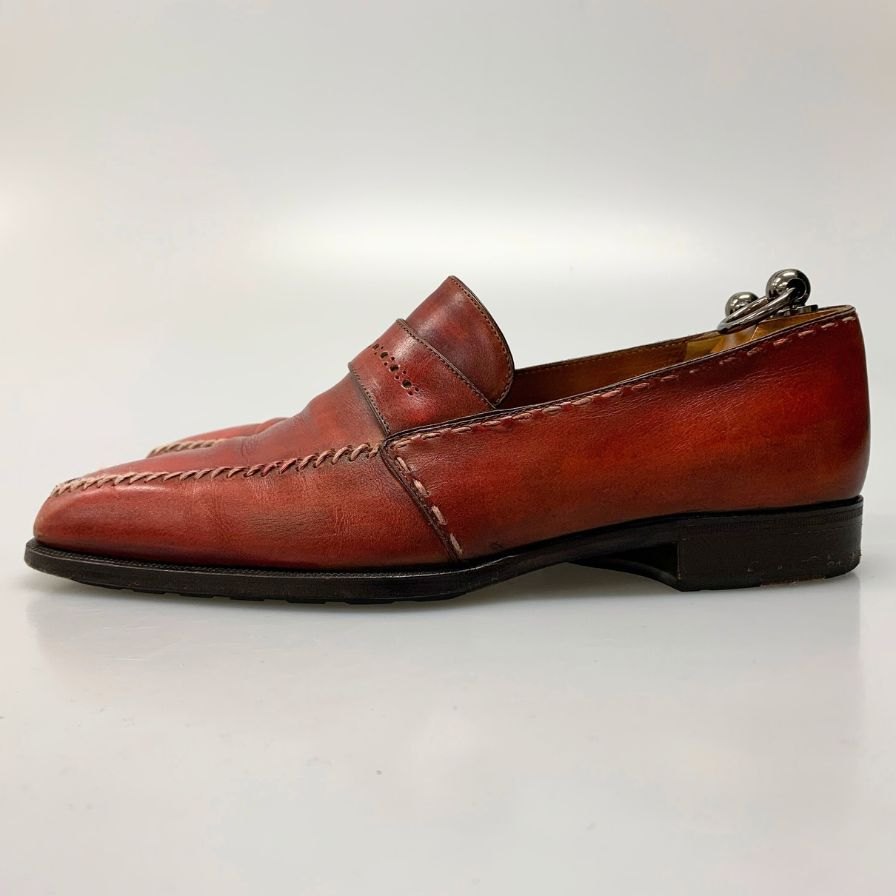ベルルッティ ローファー A708 オルガ期 ダンディ ソバージュ バーガンディ  サイズ7 Berluti 約25.5cm【AFC31】