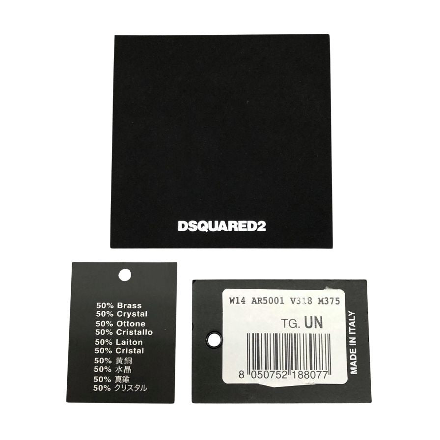 ディースクエアード ブレスレット 2連 ラインストーン ゴールド DSQUARED2【AFI11】【中古】
