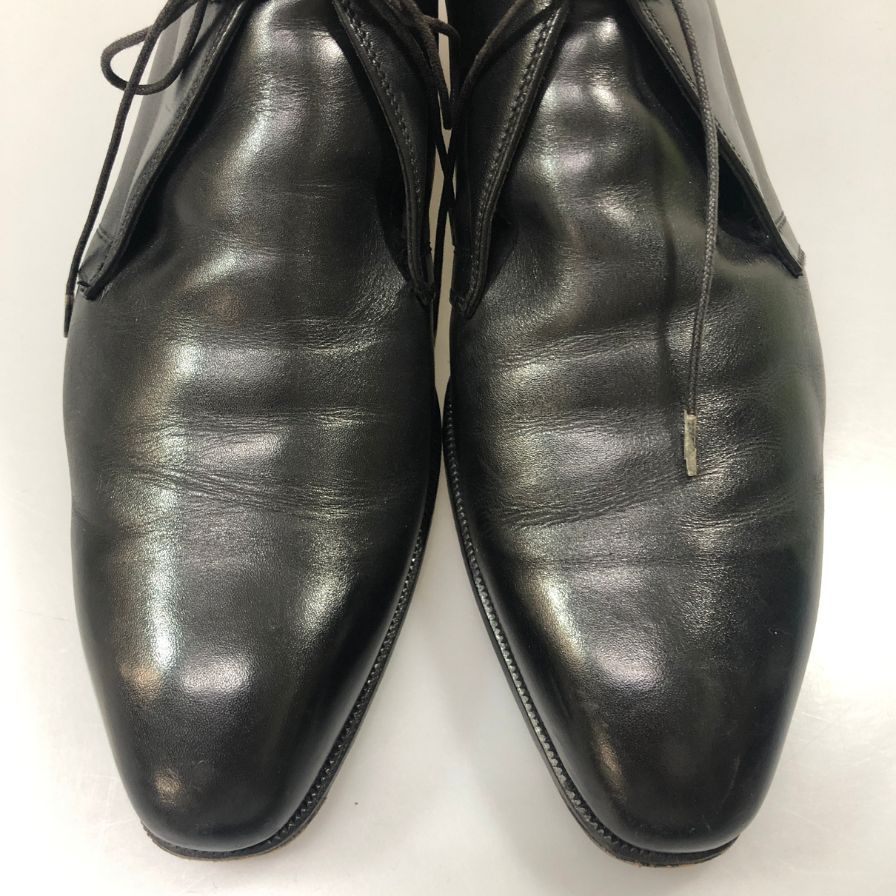 ディ コレッティ  チャッカブーツ カーフ ブラック メンズ サイズ39.5 di Colletti 約25.5cm【AFC33】