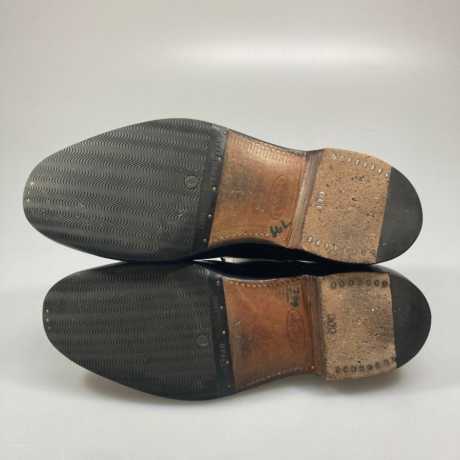 ブリティッシュウォーカーズ サドルシューズ カーフ グリーン サイズUK7相当 BRITISH WALKERS 約25.5cm【AFC47】