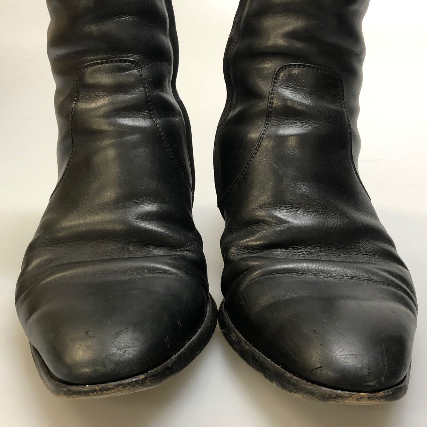 サンローラン パリ ショートブーツ ワイアット60 サイドジップ ブラック メンズ サイズ42 442258 SAINT LAURENT PARIS 約27.0cm【AFD15】