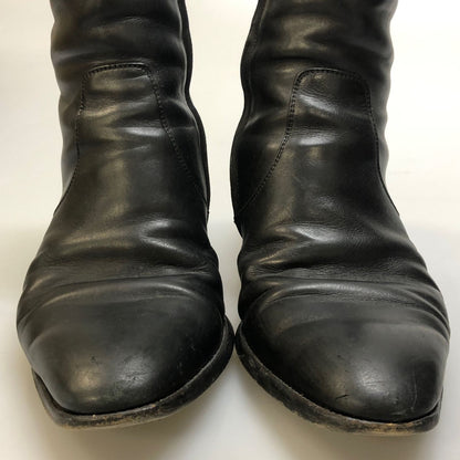 サンローラン パリ ショートブーツ ワイアット60 サイドジップ ブラック メンズ サイズ42 442258 SAINT LAURENT PARIS 約27.0cm【AFD15】