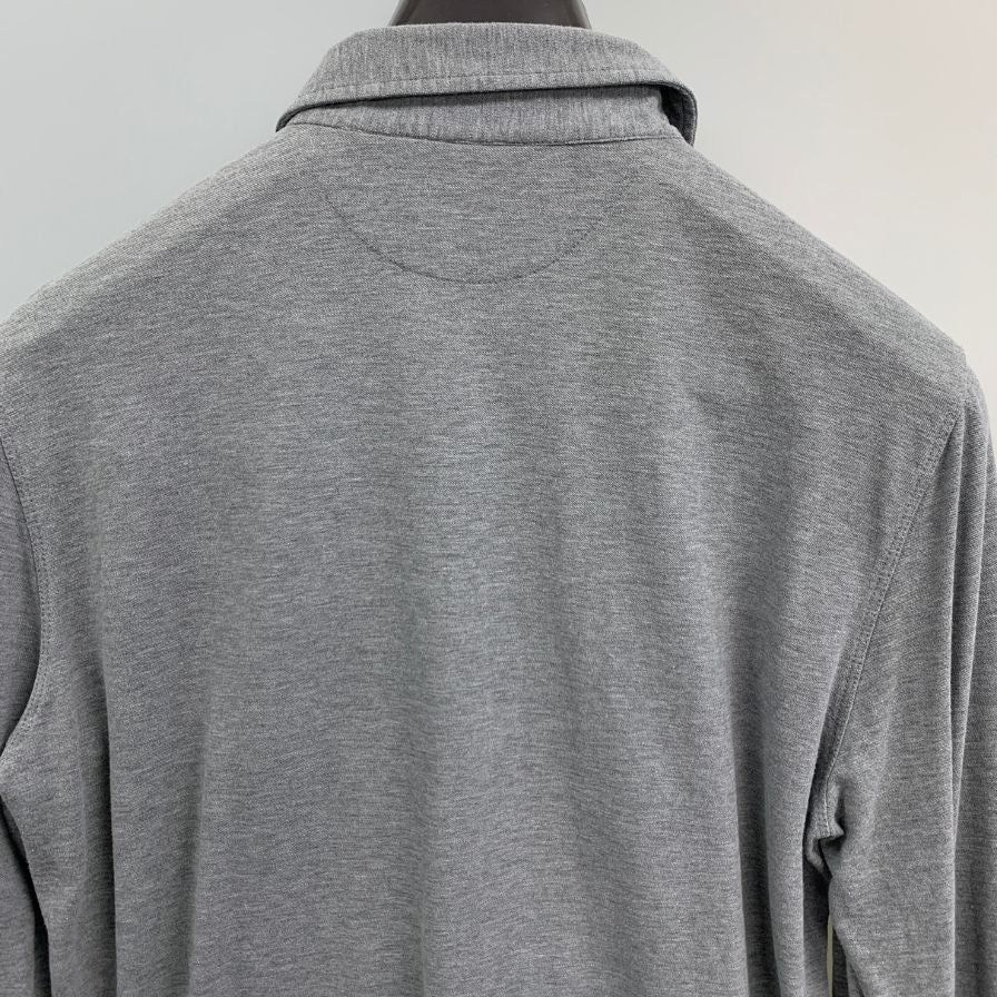 中古◆ブルネロクチネリ 長袖トップス スリムフィット ストレッチコットン メンズ サイズM グレー Brunello Cucinelli 【AFB35】