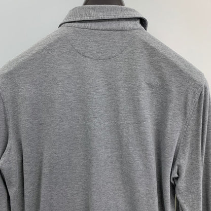 中古◆ブルネロクチネリ 長袖トップス スリムフィット ストレッチコットン メンズ サイズM グレー Brunello Cucinelli 【AFB35】