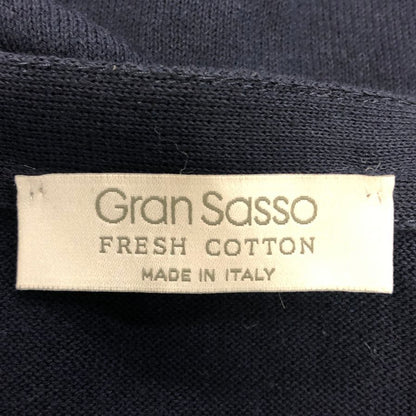 中古◆グランサッソ コットンベスト ネイビー メンズ サイズ46 gran sasso 【AFB14】