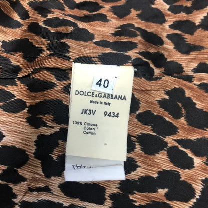 中古◆ドルチェ&ガッバーナ デニムジャケット ヒョウ柄 インディゴブルー サイズ40 メンズ イタリア製 ドルガバ DOLCE&GABBANA D&G 【AFB2】