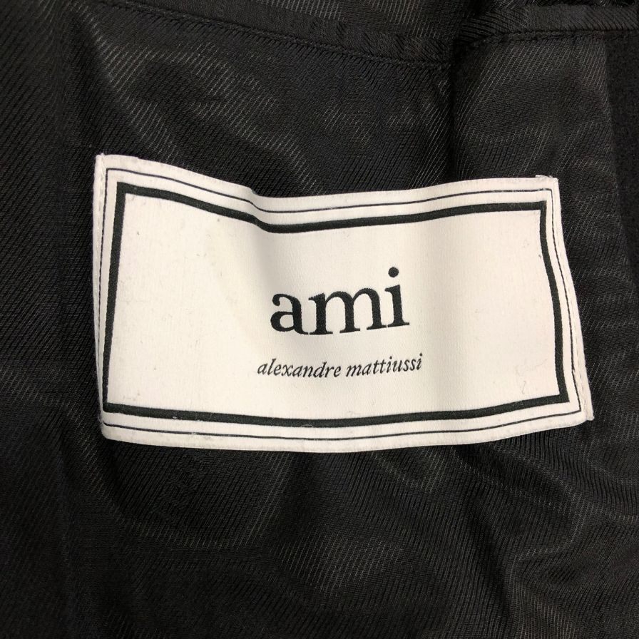 美品◆アミ アレクサンドル マテュッシ 17AW チェスターコート ウール ブラック メンズ  サイズ46 AMI Alexandre Mattiussi 【AFA17】