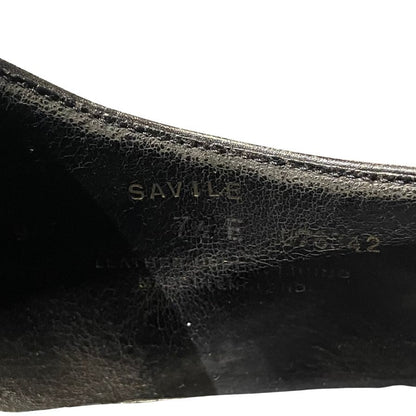 クロケット&ジョーンズ サヴィル シングルモンク ブラック サイズUK7.5E Crockett&Jones ビジネスシューズ 約26.0cm【LA】【中古】