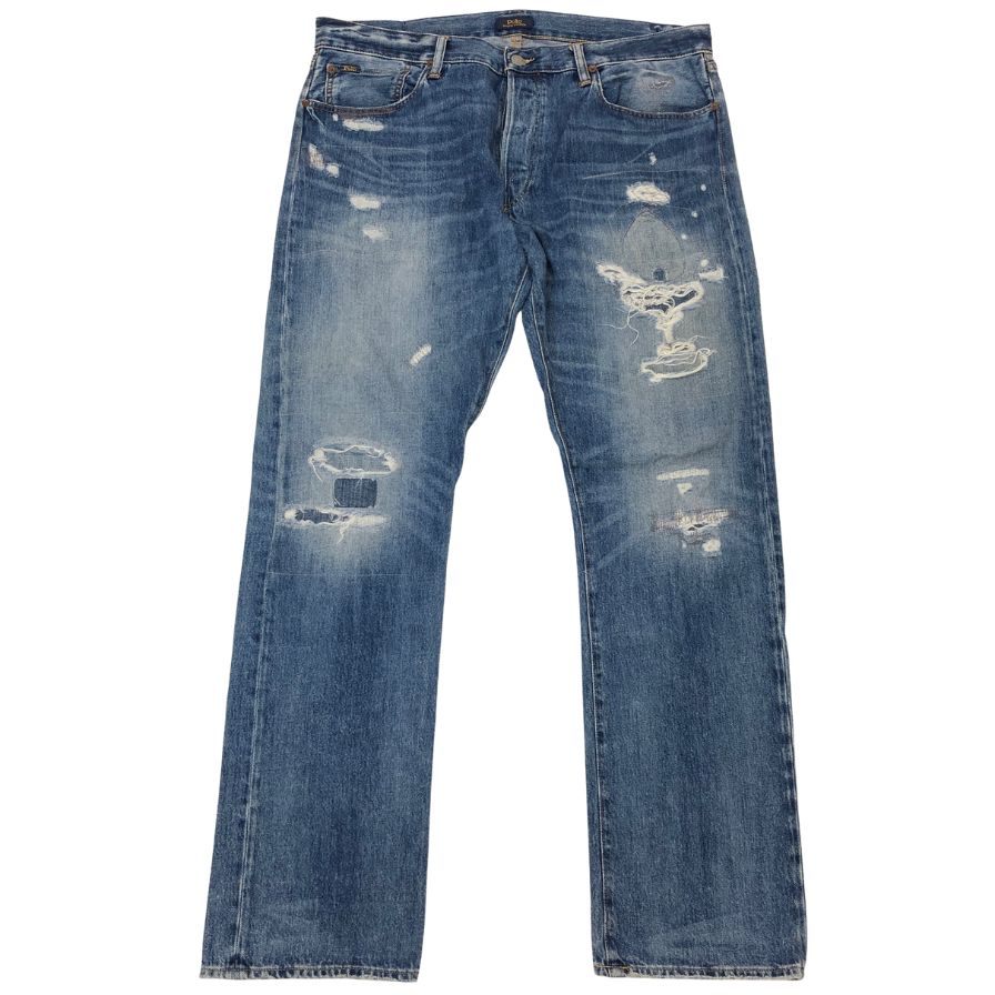 ポロ ラルフローレン ダメージ リペアデニム 710746910001  メンズ W36L32 インディゴ POLO RALPH LAUREN 【AFB36】