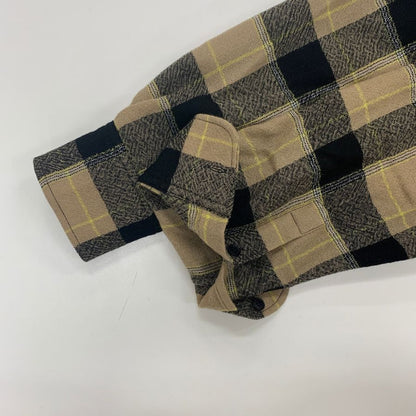 美品◆ステラマッカートニー レイヤード チェックシャツ ブラウス ウール100% レディース サイズ42 ブラウン STELLA McCARTNEY 【AFA18】