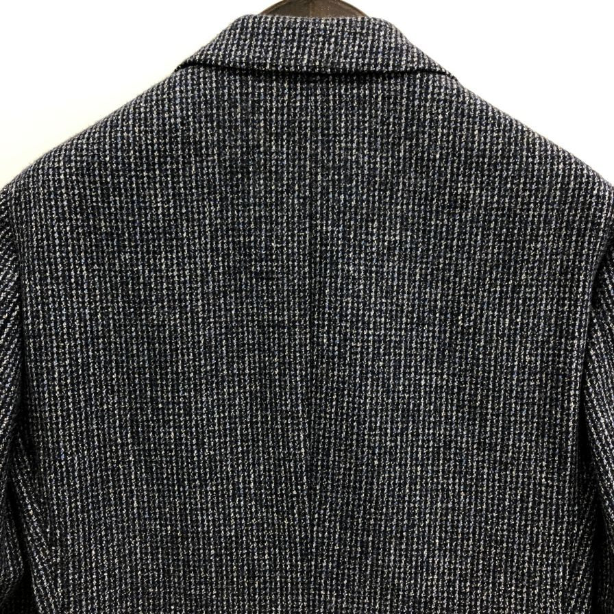 美品◆ラルディーニ ジャケット 3-B シングル ニット調  メンズ  ブルー系 サイズ 42 LARDINI 【AFA22】