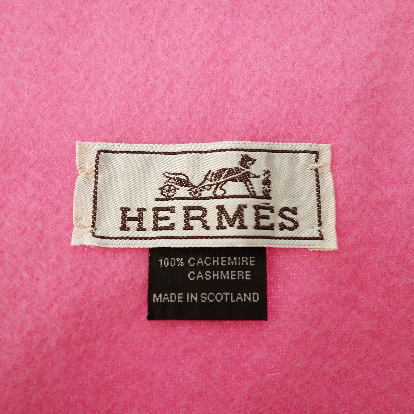 Very good condition ◆Hermes Cashmere Escharpe Tisse Pink Scarf HERMES [AFI23] 