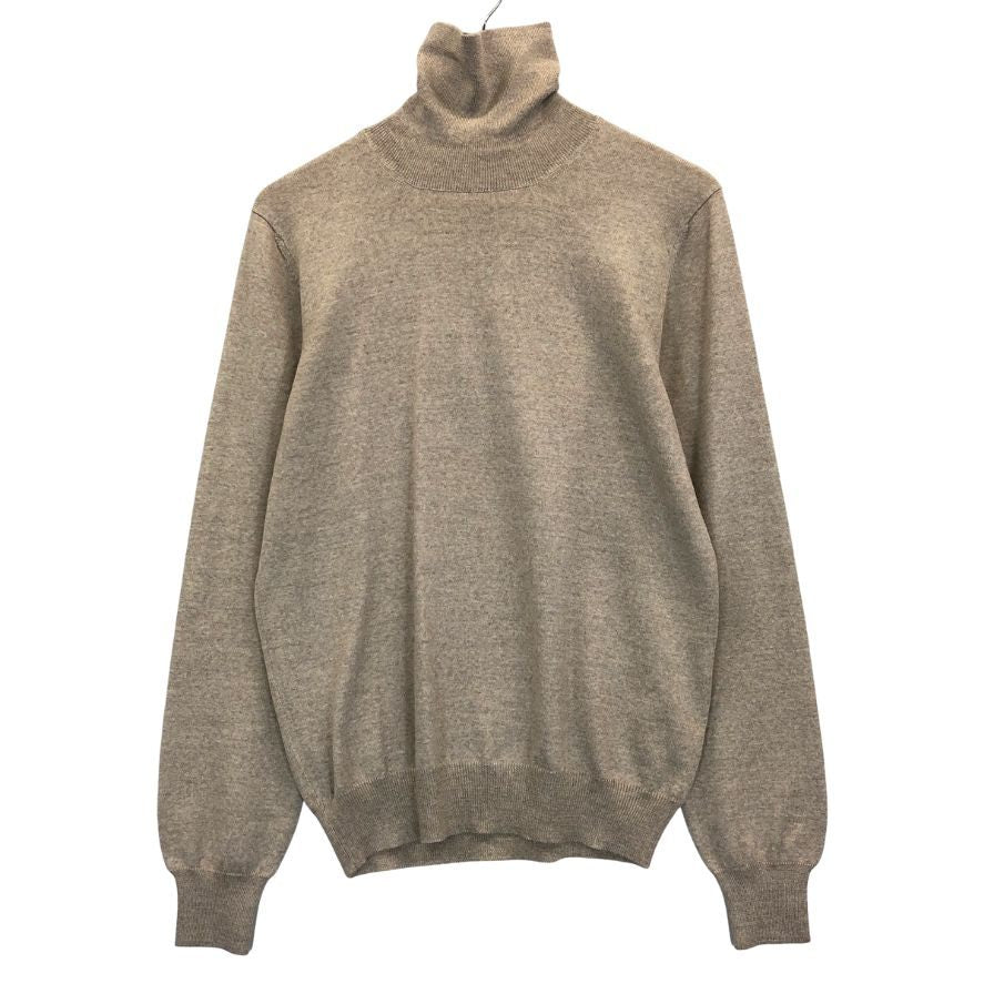 極美品◆グランサッソ カシミヤ混タートルネックニット グレージュ サイズ46 GRAN SASSO 【AFB8】