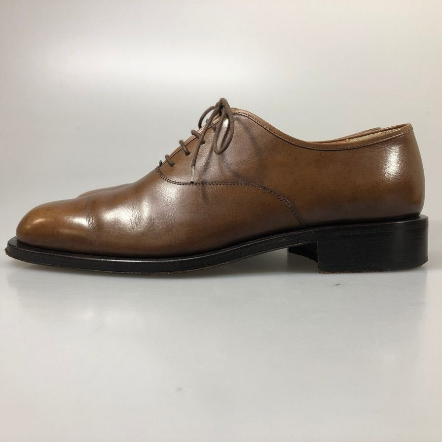 サルヴァトーレフェラガモ レザーシューズ ホールカット 6321 ラウンドトゥ カーフ ブラウン サイズUK8EEE  Salvatore Ferragamo 約26.5cm【AFC7】