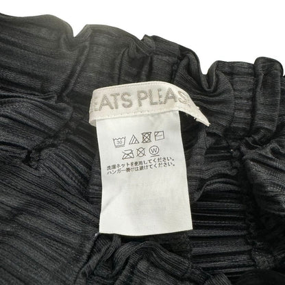 プリーツプリーズ イッセイミヤケ パンツ PP33JF412 テーパード 変形 レディース ブラック サイズ5 PLEATS PLEASE ISSEY MIYAKE THICKER BOUNCE 【AFB10】