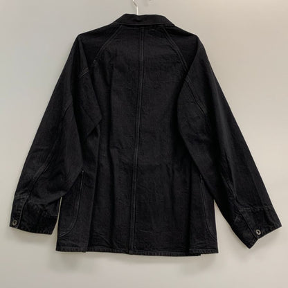 極美品◆コモリ 25AW デニム ワークジャケット ブラック メンズ サイズ2 C03-01002 COMOLI 【AFA5】