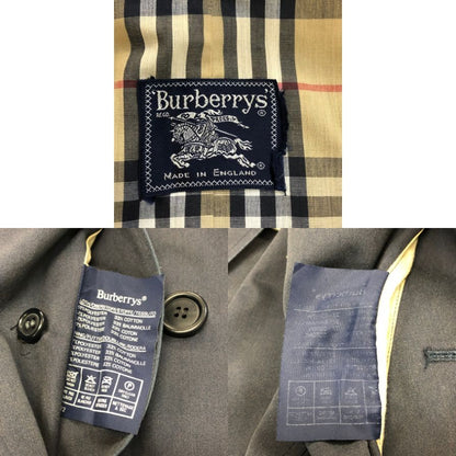 中古◆バーバリー トレンチコート 90年代 イングランド製 ネイビー レディース サイズ表記なし Burberry 【AFF23】