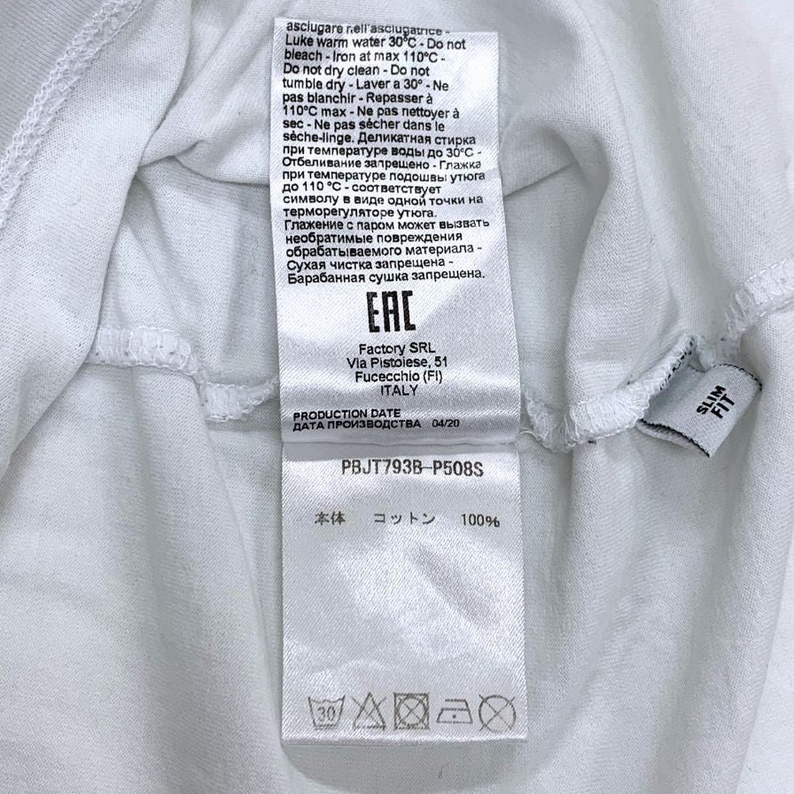 中古◆ニールバレット Tシャツ 20AW Hybrid Mohawk God TEE PBJT793B-P508S メンズ サイズXL ホワイト Neil Barrett 【AFB15】