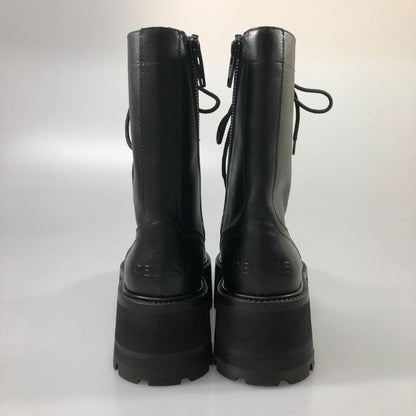 セリーヌ サイドジップ 厚底ブーツ  BE0292 メンズ サイズ43 ブラック CELINE 約28.0cm【AFC47】