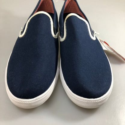 ヴァンズ スリッポン スニーカー スケート刺繍 メンズ サイズ28.5 ネイビー VANS 約28.5cm【PTM】