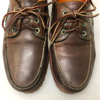 ティンバーランド 3アイレット レザー モカシンシューズ 30003 メンズ サイズ75W ブラウン Timberland 約25.5cm【AFC35】