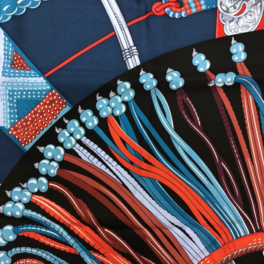 エルメス スカーフ カレ140 Ceintures et Liens ベルトと紐 レディース シルク HERMES【AFI18】
