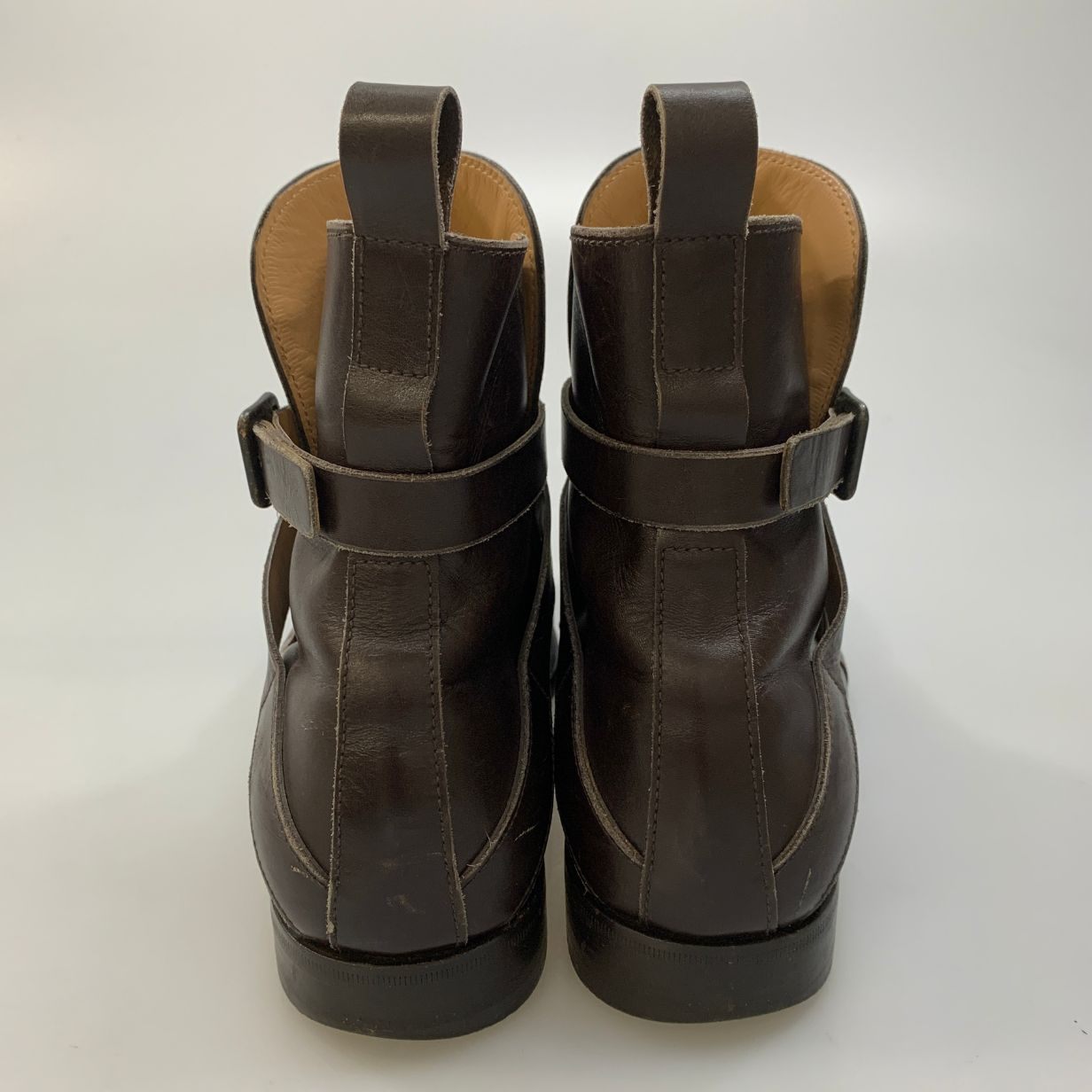 ジルサンダー ハーネスブーツ レザー ブラック メンズ サイズ8 JIL SANDER 約27.0cm【AFC19】