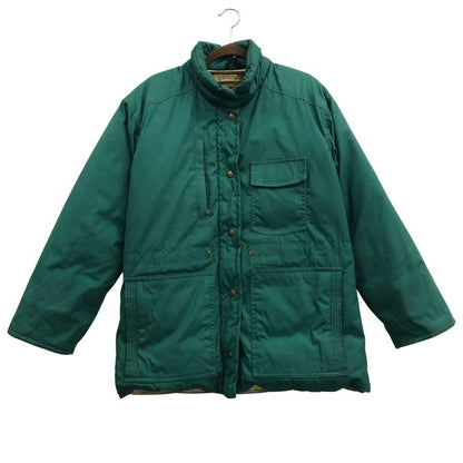 中古◆エディーバウアー ダウンジャケット 80年代 黒タグ ロゴボタン グリーン メンズ サイズ不明 Eddie Bauer 【AFF19】