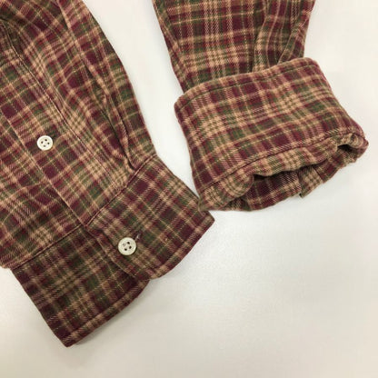美品◆ポロ ラルフローレン 90S ボタンダウンシャツ BLAKE チェック レッド×ブラウン メンズ サイズXL Polo Ralph Lauren 【AFB10】