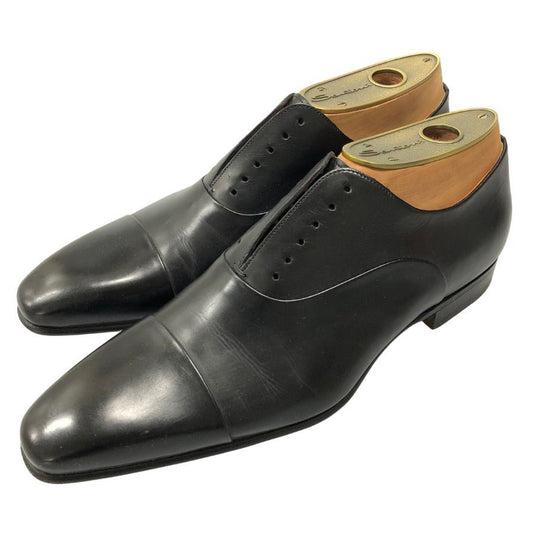サントーニ レザーシューズ ストレートチップ ブラック メンズ サイズ8 B40A 06365 Santoni 約27.0cm【AFD3】
