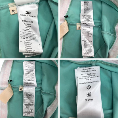 エリザベッタフランキ スパッツ レギンス レディース 40 グリーン ELISABETTA 【AFB25】