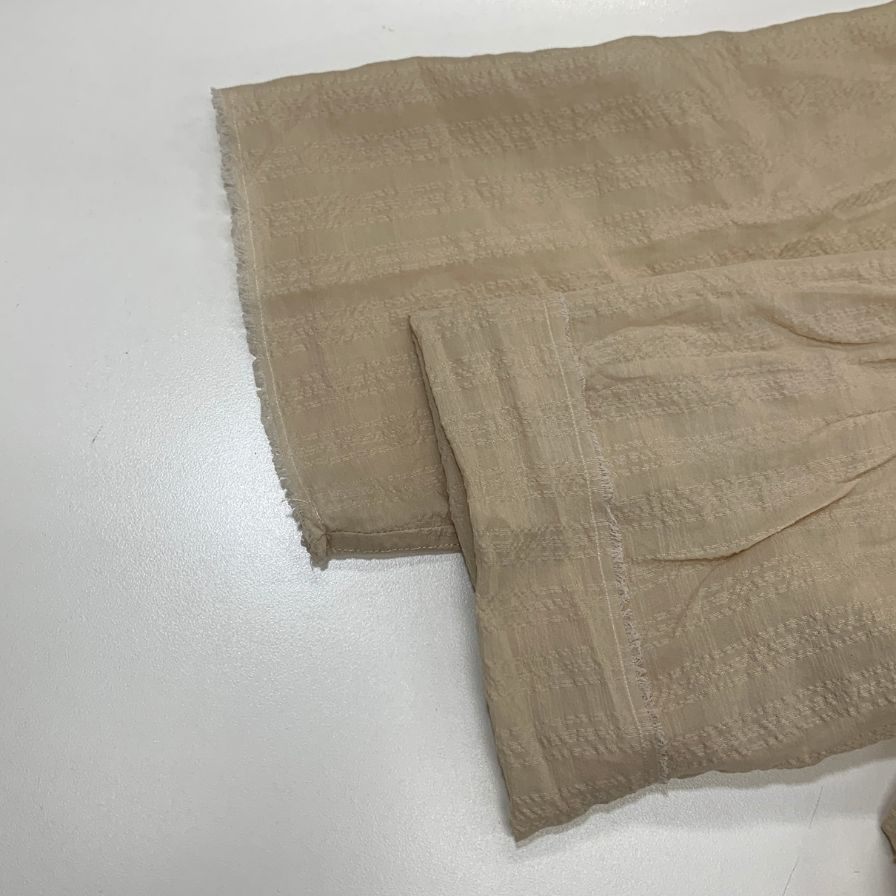 中古◆バーベルオブジェクト 長袖 シャツ 3B SH 25SS bo-04s06 シルク コットン アイボリー  サイズ1 barbell object 【AFB15】