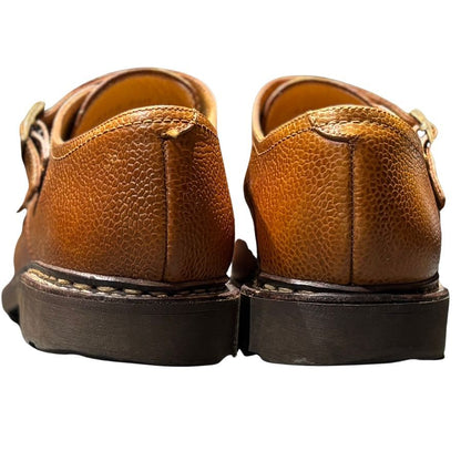 パラブーツ レザーシューズ ダブルモンクストラップ ウィリアム グレインレザー サイズUK7.5 ブラウン Paraboot WILLIAM ビジネスシューズ 約26.0cm【LA】【中古】