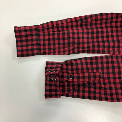 美品◆ポロ ラルフローレン 長袖シャツ チェック スナップボタン レッド サイズM メンズ POLO RALPH LAUREN 【AFB12】