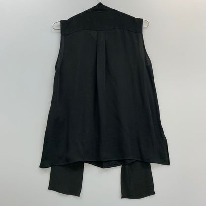 中古◆フォクシーシルク ボウタイ付き  ノースリーブブラウス レディース ホワイト サイズ40 FOXEY 【AFB35】