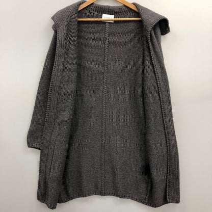 中古◆フォクシー ウィングカラー ロング カーディガン 35226 レディース サイズF グレー FOXEY 【AFA18】