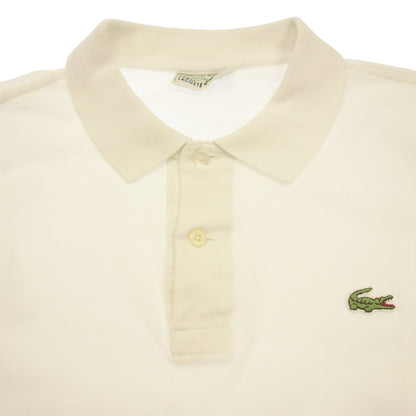 ラコステ ポロシャツ 半袖 フレラコ 80年代中期 フランス製 メンズ ホワイト サイズ3 LACOSTE VINTAGE【LA】
