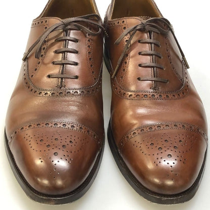 エドワードグリーン レザーシューズ セミブローグ カドガン 202ラスト ブラウン UK9.5E EDWARD GREEN CADOGAN ビジネスシューズ 約28.5cm【LA】【中古】