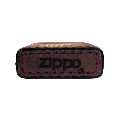 ジッポー オイルライター インディアンモ ーターサイクル レザー ブラウン 年式不明 ZIPPO Indian MOTORCYCLE