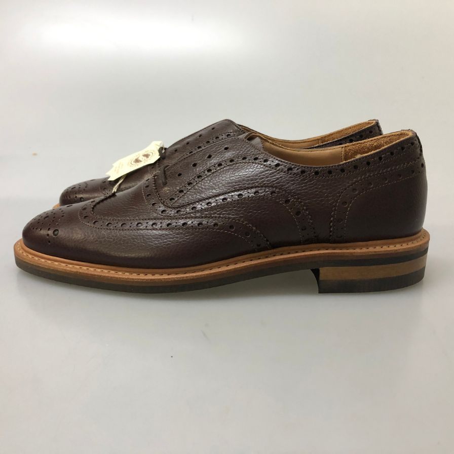 ジョンホワイト ウィングチップ レザーシューズ KB202 ブラウン サイズ6.5 メンズ John White 約25.5cm【AFD4】
