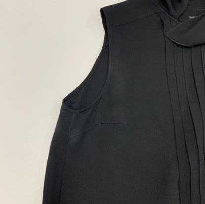 中古◆フォクシーシルク ボウタイ付き  ノースリーブブラウス レディース ホワイト サイズ40 FOXEY 【AFB35】