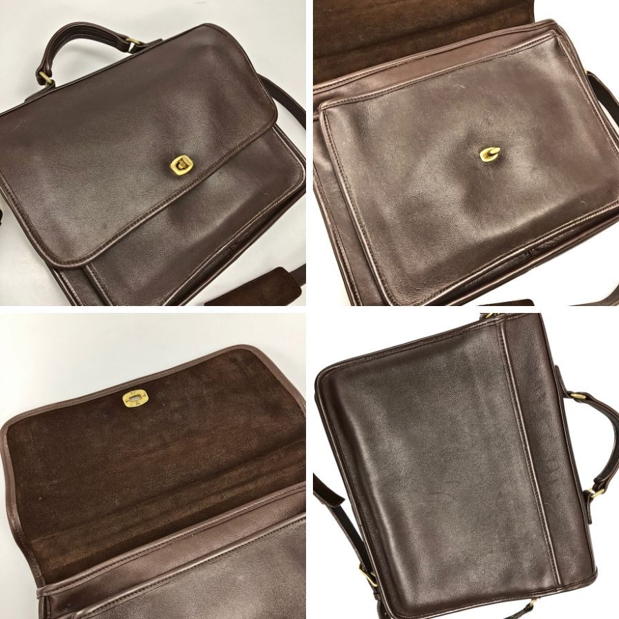 コーチ ブリーフケース  オールドコーチ 2WAY レザー ブラウン COACH【AFE10】