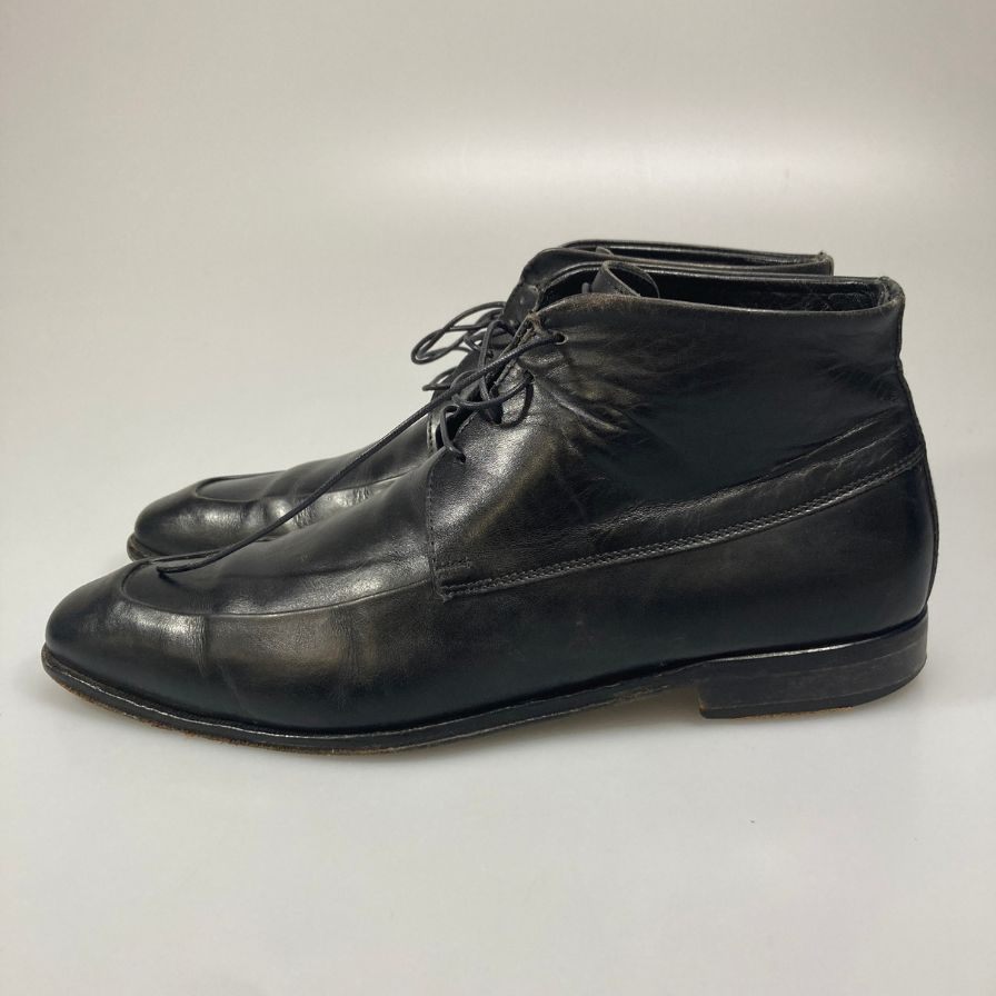バーニーズニューヨーク ブーツ Uチップ ブラック メンズ サイズ40 BARNEYS NEW YORK 約25.0cm【AFC47】