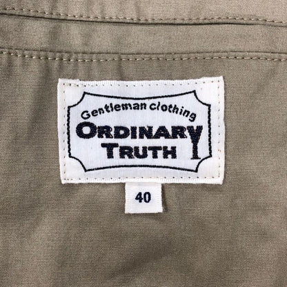 美品◆オーディナリートゥルース  ウエザー  バルマカーンコート  シングルラグラン メンズ ベージュ サイズ40 ORDINARY TRUTH 【AFA8】