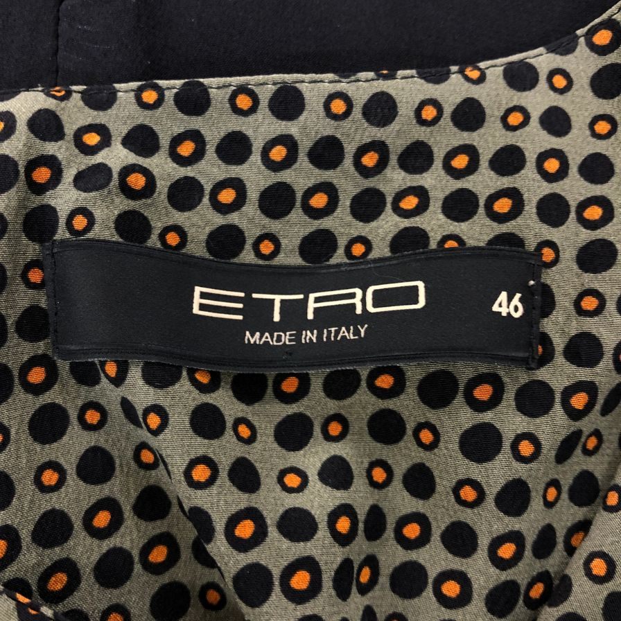 極美品◆エトロ シルクドレス ペイズリー柄 ブラック系 サイズ46 イタリア製 レディース ETRO 【AFB18】