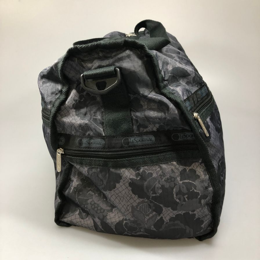 レスポートサック ボストンバッグ 花柄 ブラック系   LeSportsac【AFE5】