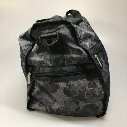 レスポートサック ボストンバッグ 花柄 ブラック系   LeSportsac【AFE5】