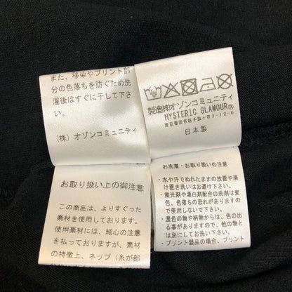 極美品◆ヒステリックグラマー 長袖Tシャツ HYSDEVIL ブラック メンズ サイズM HYSTERIC GLAMOUR 【AFB34】